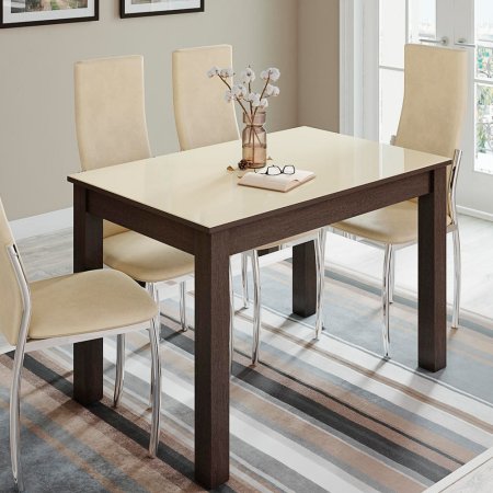 Стол обеденный Норман (венге/лакобель ваниль)