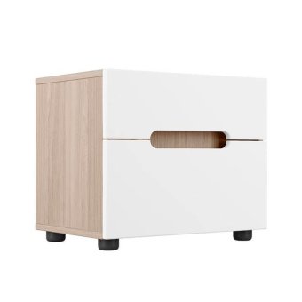 Палермо-3 тумба прикроватная ТМ-023 (Шимо светлый / глянцевая Белый)