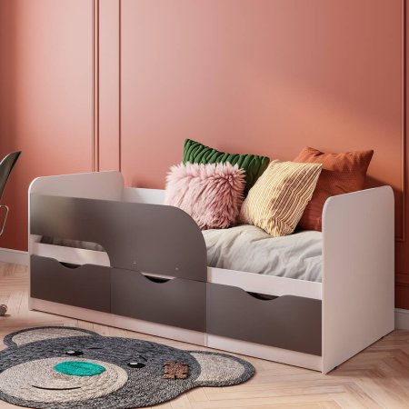 Кровать 0,9 м Стандарт КР-22 80х186 см (белый/F02)