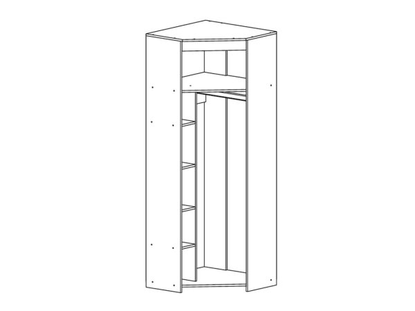 Квадро-20 шкаф угловой ЦРК.КВД.20 (Дуб делано светлый)
