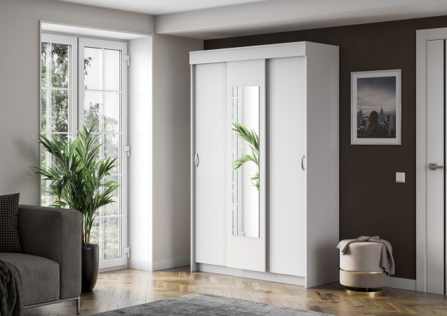 Шкаф-купе Бассо 1,3 м (Белый)