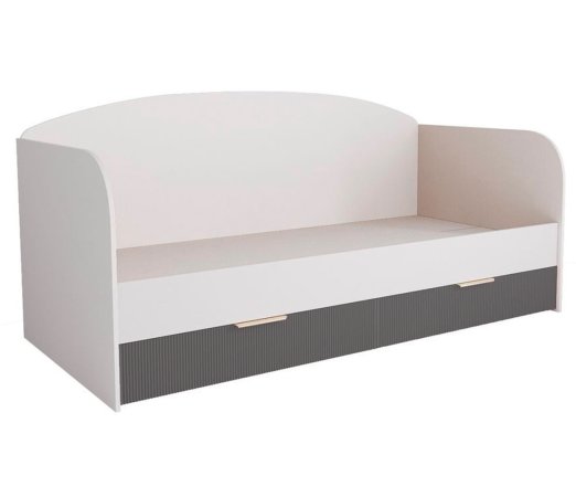 Лавис Диван-кровать ДКД 2000.1 (белый / белый софт) (Графит софт)