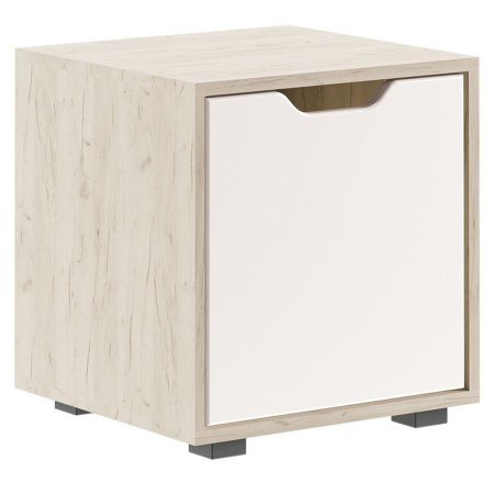 Буква Стеллаж с ящиком детский (крафт белый/ белый софт)