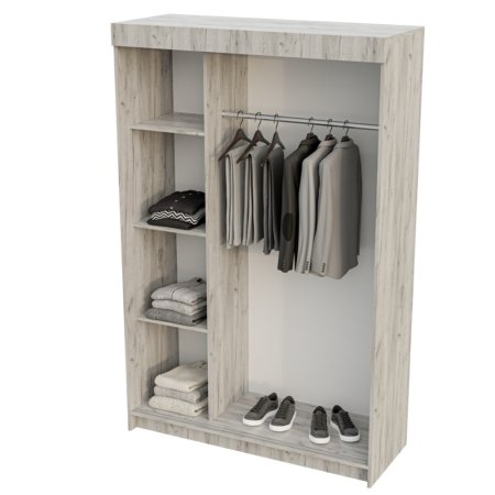 Басса шкаф-купе ШКК 551 снято с производства (Крафт белый / крафт серый)