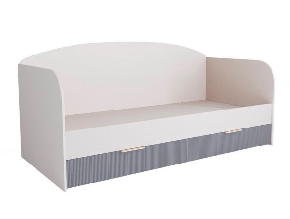 Лавис Диван-кровать ДКД 2000.1 (белый / белый софт) (Серый эмалит)