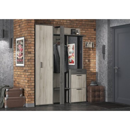 Эдинбург ВШ 01 Вешалка (железный камень/ крафт серый)