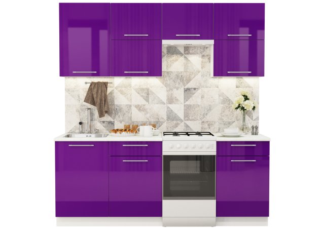 Модульная кухня Олива глянец (Глянец фиолетовый)