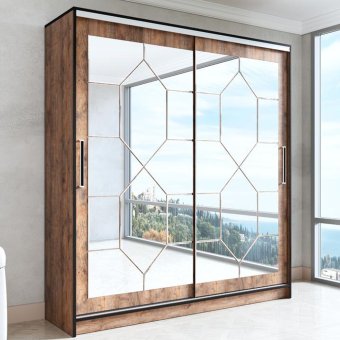 Шкаф-купе Эверест Премиум (Дуб)