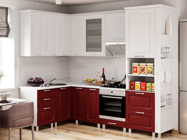 Модульная кухня Александрия (Белый / F10 и F11)