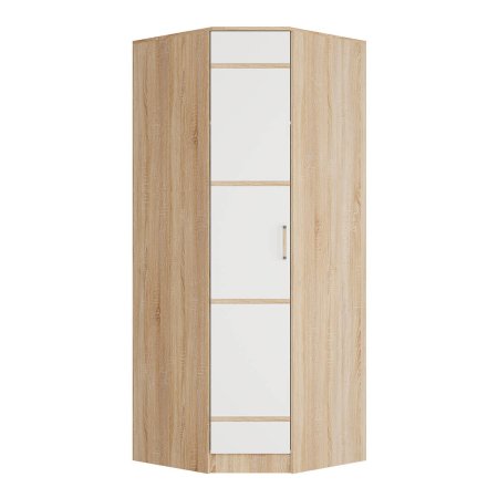 Сакура шкаф угловой (Сонома/Белый)