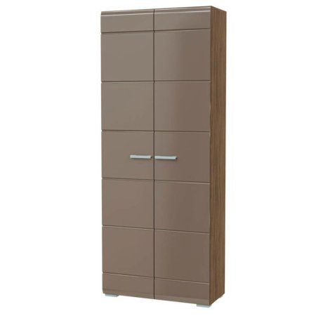 Вегас прихожая шкаф 2 ств. снято с производства (Шимо темный/кофе с молоком глянец)