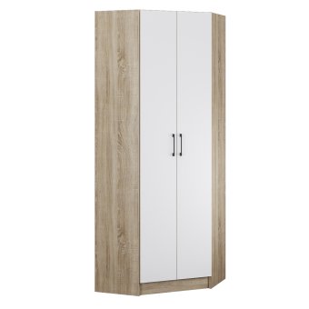 Денвер шкаф угловой (сонома/Белый)