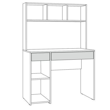Комфорт Стол компьютерный 12.77 F (Белый шагрень)