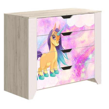 Буква детская комплект 3 (крафт белый/ Фотопечать Пони)