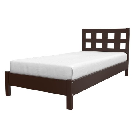 Вероника-4 кровать 90х200 + металлокаркас + комплект ножек (Орех темный)