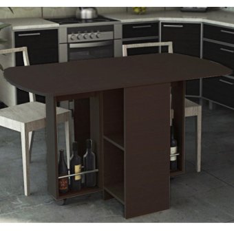 Стол книжка с баром КСК для кухни (венге)