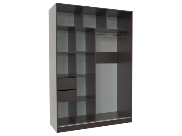 Шкаф-купе ПШ-2.9 Флагман (Дубай) 150 (белый жемчуг/дуб вотан)