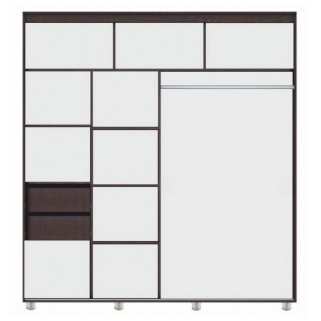 Комфорт-12 шкаф-купе Прайм Прямоугольные зеркала (Дуб сонома, 200)