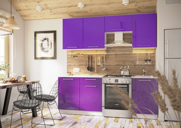 Модульная кухня Олива глянец (Глянец фиолетовый)