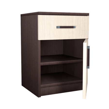 Тумба прикроватная №4 (ящик + дверь) (новые нап) (Венге/Белфорд)
