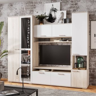 Гостиная Лукас (сонома/белый)