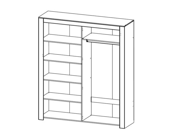 Квадро-17 шкаф 4 ств. ЦРК.КВД.17 (Дуб делано светлый)