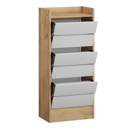 Ямайка обувница ЯПТ-1 для прихожей (Крафт золотой/Белый)