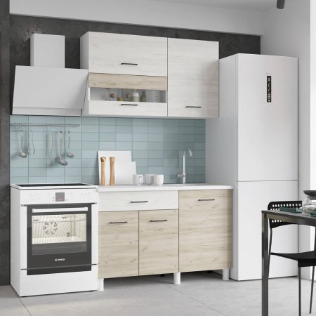 Кухня Тренд Trend 1200 ЛДСП (Крафт белый / крафт серый)