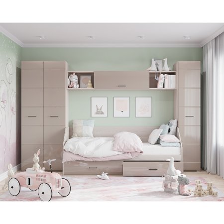 Ненси полка 2032 (Ясень шимо/Капучино глянец)