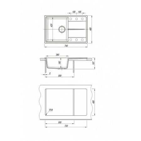 Dr.Gans Smart Оливия 740 мойка