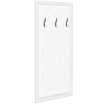 Оскар-7 А вешалка (Дуб крафт белый/кожзам белый)