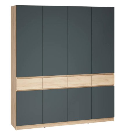 Стоуби шкаф ШК-2000 (дуб крафт золотой/серый графит)