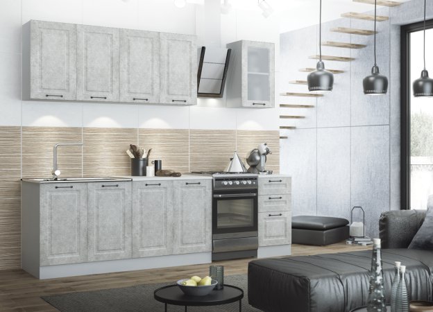 Модульная кухня Капри (Камень светлый)
