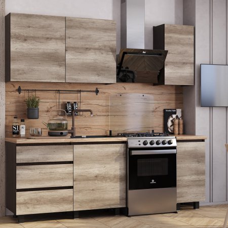 Кухня Энигма 1,6 м (дуб каньон/венге)