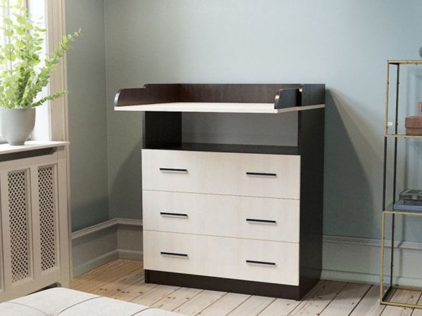 Комод К-1.2 Пеленальный (Венге / Дуб молочный)