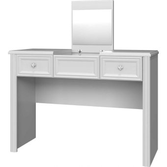 Спальня ГРАЦИЯ (ЛАК) стол туалетный макияжный (Белый/Белый)