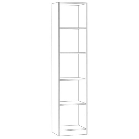 Ливерпуль Шкаф - пенал (Белый / ясень ваниль)