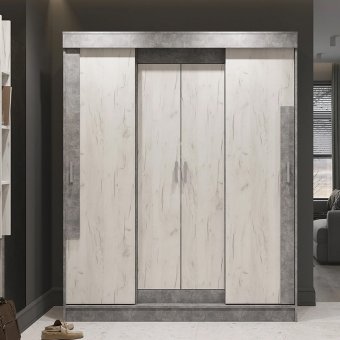 Гамма ШК 01 Шкаф-купе (крафт белый/ателье светлое)