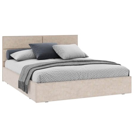 Кровать Мелоди КР03-160 + ортопедическое основание (Бежевый)