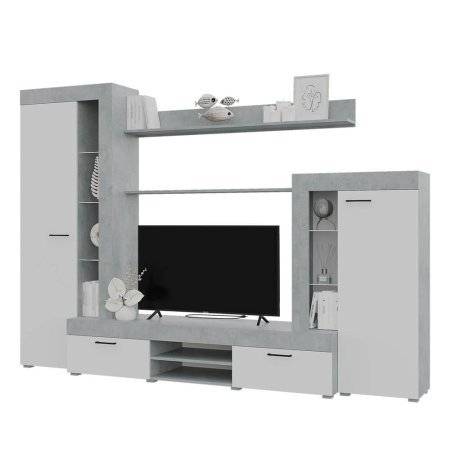 Гостиная Дельта (Белый/Бетон)