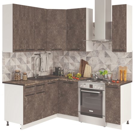 Модульная кухня Нувель (Бетон коричневый)