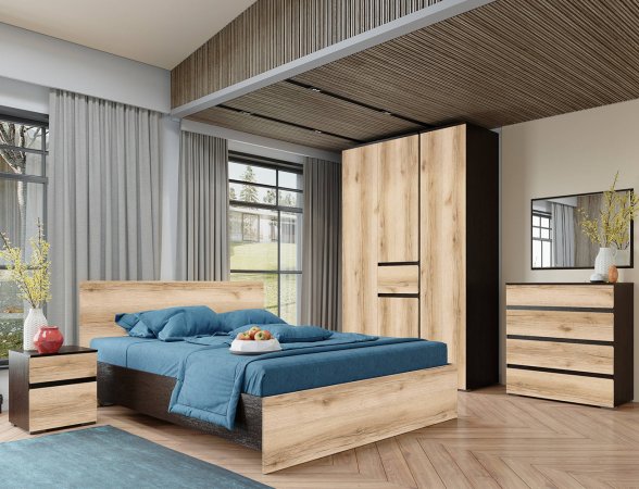 Спальня Плейона комплект 2 (венге/дуб делано)