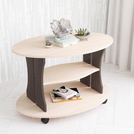 Стол журнальный Консул 1 в гостиную (Венге/Дуб молочный)