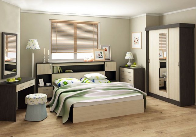 Спальный гарнитур Бася (Венге/Белфорд)