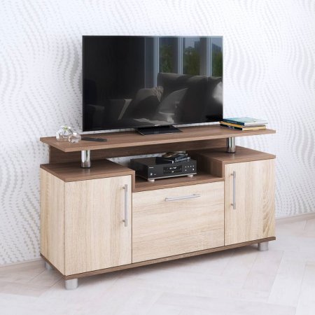 Тумба ТВ 003с для гостиной (Шимо темный/Сонома)