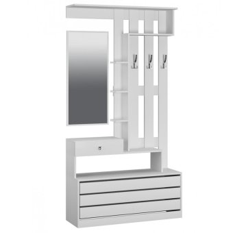 Ямайка прихожая центральная секция ЯПЦС-1 (Белый)