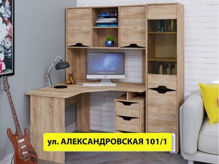 Компьютерный стол КЛ 1.3 дуб баррик + фасад Версаль 5