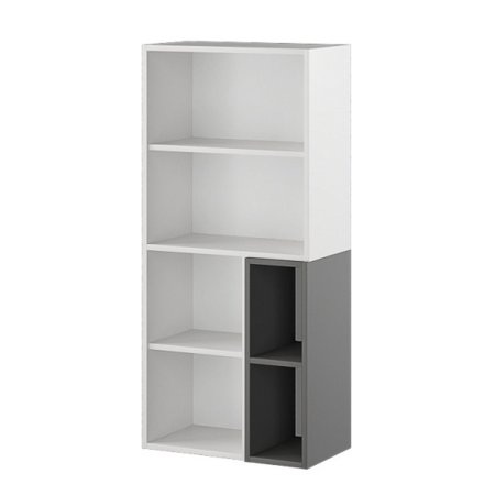 Альберо шкаф-пенал настенный (Белый/Графит серый)