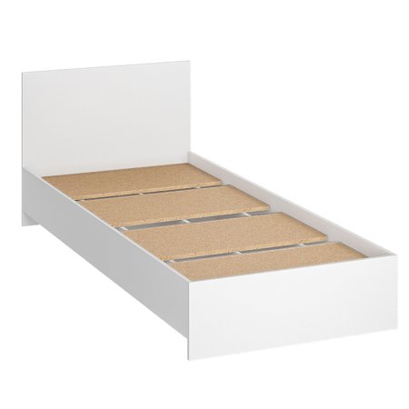 Ронда кровать КР 80х200 + настил ДСП (Белый)