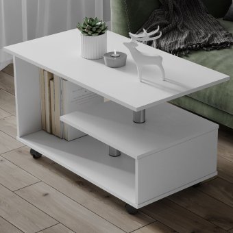 Стол журнальный Консул 5 в гостиную (Белый)